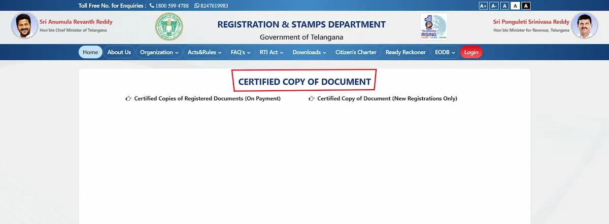 IGRS Telangana CC Copy – Download Certified Copy Online (2026)