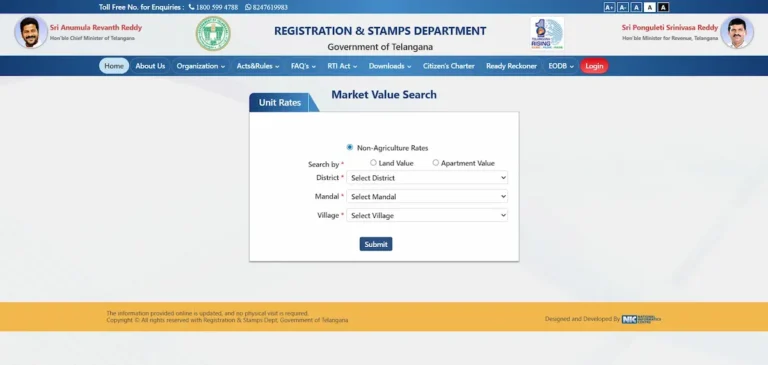 IGRS Telangana Market Value 2026 Check Circle Rates
